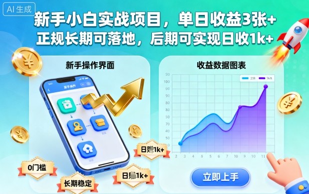 新手小白实战项目,单日收益3张+,正规长期可落地,后期可实现日收1k+【揭秘】插图 新手小白实战项目,单日收益3张+,正规长期可落地,后期可实现日收1k+【揭秘】插图