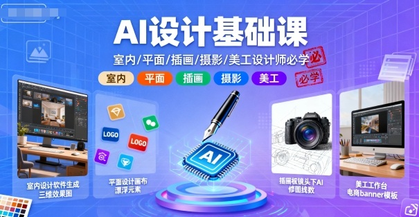 AI设计基础课,室内、平面、插画、摄影、美工设计师必学的插图 AI设计基础课,室内、平面、插画、摄影、美工设计师必学的插图