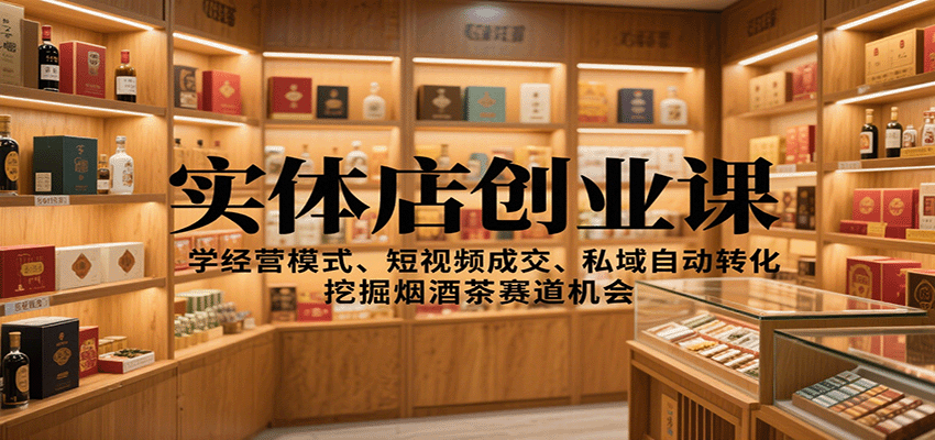 实体店创业课:学经营模式、短视频成交、私域自动转化,挖掘烟酒茶赛道机会插图 实体店创业课:学经营模式、短视频成交、私域自动转化,挖掘烟酒茶赛道机会插图