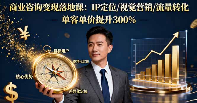 (16249期)商业咨询变现落地课:IP定位/视觉营销/流量转化,单客单价提升300%插图 (16249期)商业咨询变现落地课:IP定位/视觉营销/流量转化,单客单价提升300%插图
