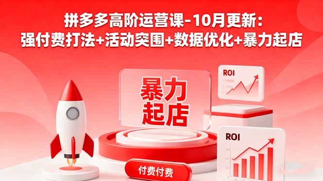 (16366期)拼多多高阶运营课-10月更新:强付费打法+活动突围+数据优化+暴力起店插图 (16366期)拼多多高阶运营课-10月更新:强付费打法+活动突围+数据优化+暴力起店插图