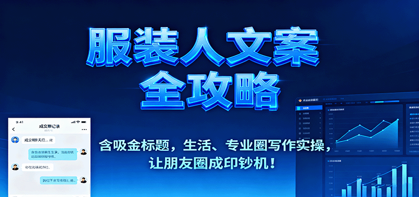服装人文案全攻略,含吸金标题,生活、专业圈写作实操,让朋友圈成印钞机!插图 服装人文案全攻略,含吸金标题,生活、专业圈写作实操,让朋友圈成印钞机!插图