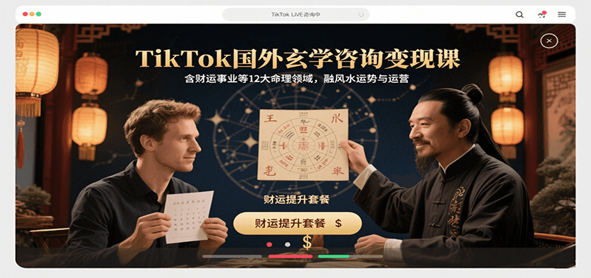 TikTok国外玄学咨询变现课,含财运事业等12大命理领域,融风水运势与运营插图 TikTok国外玄学咨询变现课,含财运事业等12大命理领域,融风水运势与运营插图