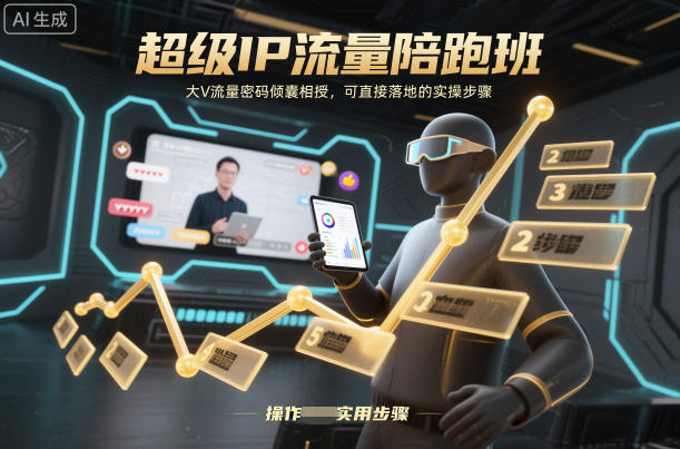 超级IP流量陪跑班,大V流量密码倾囊相授,可直接落地的实操步骤插图 超级IP流量陪跑班,大V流量密码倾囊相授,可直接落地的实操步骤插图
