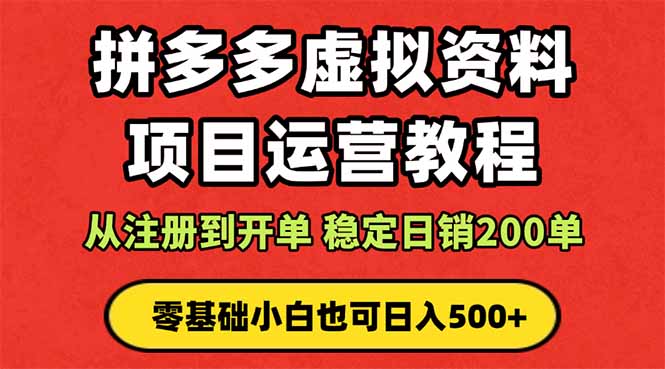 （16220期）拼多多开店运营课程： 蓝海变现玩法，轻松实现睡后收入 零基础小白也可…插图