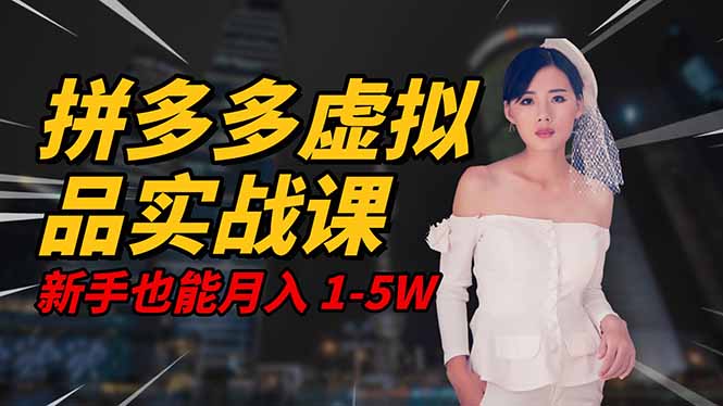 （16492期）2025 拼多多虚拟品系统实战课，轻资产项目，可矩阵开工作室，新手也能…插图