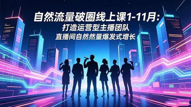 （16582期）自然流量破圈线上课1-11月：打造运营型主播团队 直播间自然流量爆发式增长插图