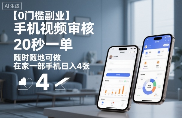 【0门槛副业】手机视频审核,20秒一单,随时随地可做,在家一部手机日入4张【揭秘】插图 【0门槛副业】手机视频审核,20秒一单,随时随地可做,在家一部手机日入4张【揭秘】插图
