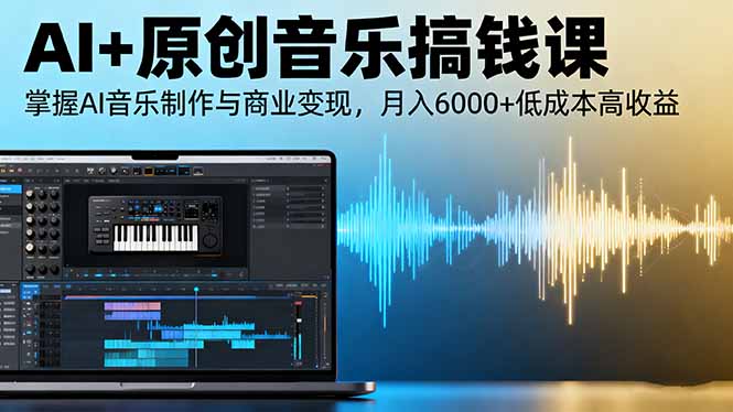 (16324期)AI+原创音乐搞钱课:掌握AI音乐制作与商业变现,月入6000+低成本高收益插图 (16324期)AI+原创音乐搞钱课:掌握AI音乐制作与商业变现,月入6000+低成本高收益插图