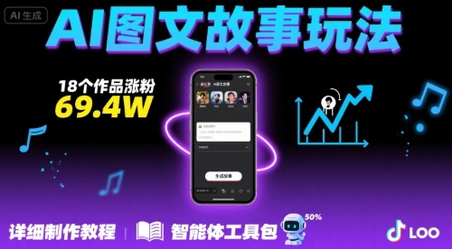抖音爆火的ai图文故事玩法,18个作品涨粉69.4W,详细制作教程+智能体插图 抖音爆火的ai图文故事玩法,18个作品涨粉69.4W,详细制作教程+智能体插图