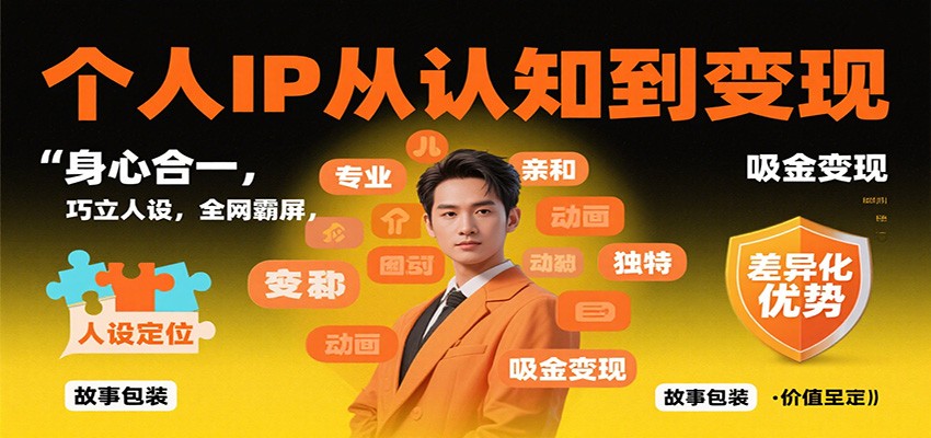 个人IP从认知到变现，身心合一，巧立人设，全网霸屏，吸金变现插图