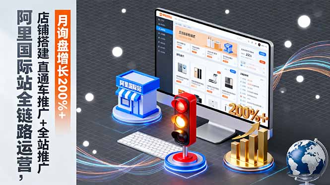 (16311期)阿里国际站全链路运营,店铺搭建+直通车推广+全站推广,月询盘增长200%+插图 (16311期)阿里国际站全链路运营,店铺搭建+直通车推广+全站推广,月询盘增长200%+插图