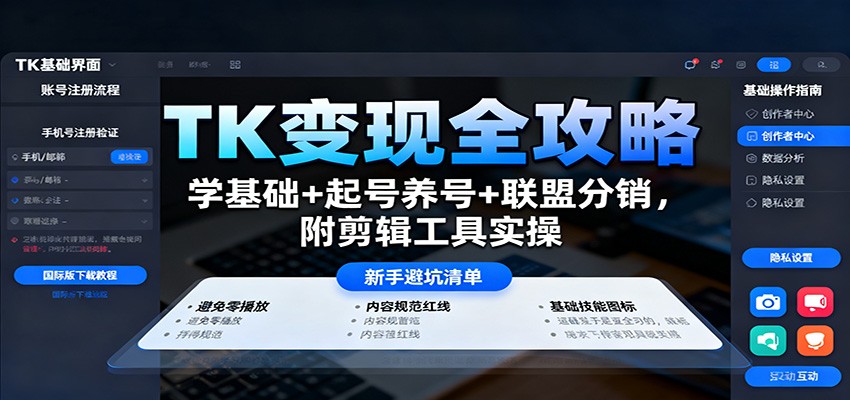 TK变现全攻略：学基础+起号养号+联盟分销，附剪辑工具实操插图