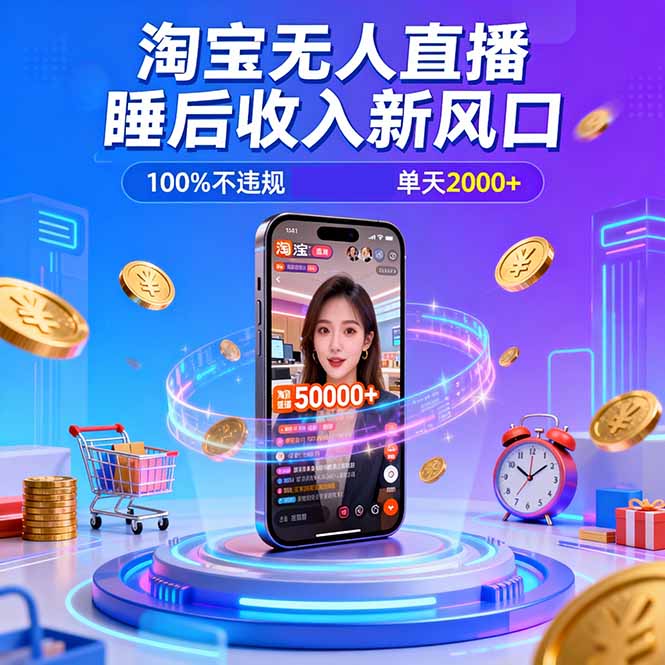 (16822期)淘宝无人直播,不违规不封号,直播100小时卖了5万,年底旺季!插图 (16822期)淘宝无人直播,不违规不封号,直播100小时卖了5万,年底旺季!插图