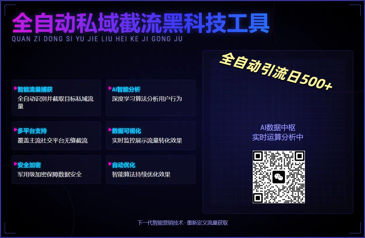全自动私域截流黑科技工具——全自动引流日500+插图