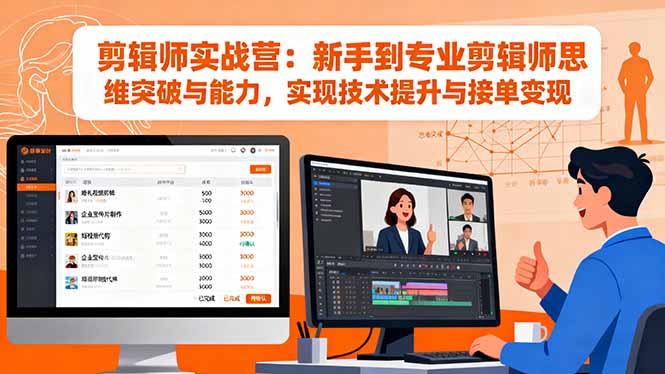 （16347期）剪辑师实战营：新手到专业剪辑师思维突破与能力，实现技术提升与接单变现插图