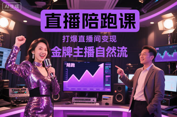 直播陪跑课,金牌主播自然流打爆直播间,复制高变现玩法插图 直播陪跑课,金牌主播自然流打爆直播间,复制高变现玩法插图