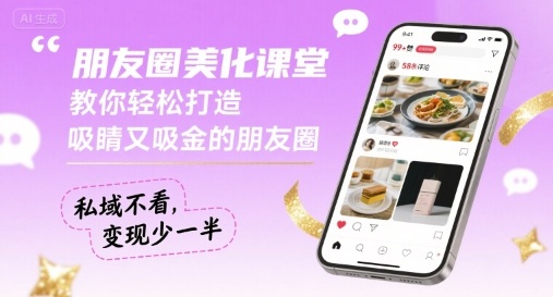朋友圈美化课堂,教你轻松打造,吸睛又吸金的朋友圈,私域不看,变现少一半插图 朋友圈美化课堂,教你轻松打造,吸睛又吸金的朋友圈,私域不看,变现少一半插图