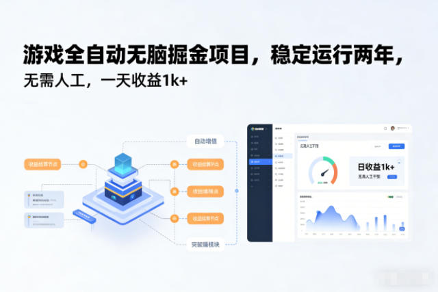 游戏全自动无脑掘金项目，稳定运行两年，无需人工，一天收益1k+【揭秘】插图