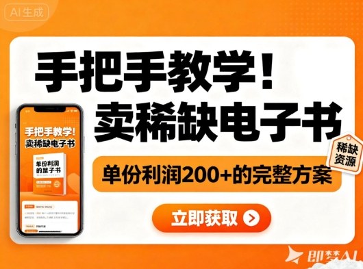 手把手教学！在小红书卖稀缺电子书，单份利润2张+的完整方案插图