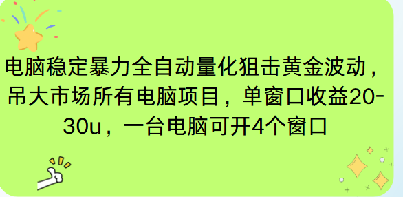 （16737期）电脑EA策略挂机项目单窗口收益20-30u，单电脑可挂5-10个窗口收益稳健4位数插图