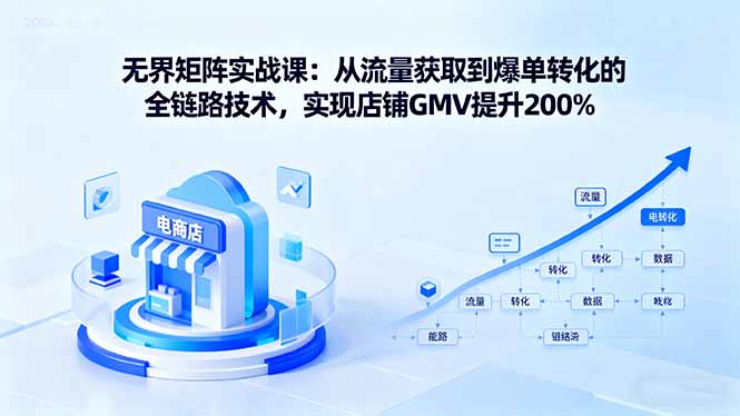 (16104期)无界矩阵实战课:从流量获取到爆单转化的全链路技术,实现店铺GMV提升200%插图 (16104期)无界矩阵实战课:从流量获取到爆单转化的全链路技术,实现店铺GMV提升200%插图