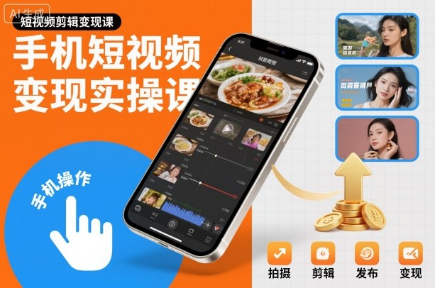 手机短视频变现实操课，短视频剪辑变现课插图