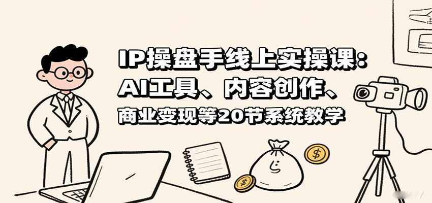 IP操盘手线上实操课:AI工具、内容创作、商业变现等20节系统教学插图 IP操盘手线上实操课:AI工具、内容创作、商业变现等20节系统教学插图