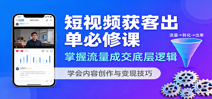 短视频获客出单必修课：掌握流量成交底层逻辑，学会内容创作与变现技巧插图