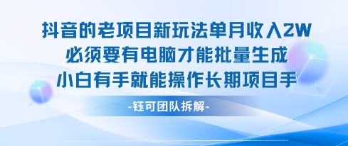 老项目新玩法单月收入2W小白有手就能操作长期项目插图 老项目新玩法单月收入2W小白有手就能操作长期项目插图