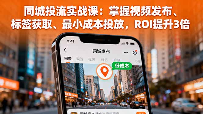(16172期)同城投流实战课:掌握视频发布、标签获取、最小成本投放,ROI提升3倍插图 (16172期)同城投流实战课:掌握视频发布、标签获取、最小成本投放,ROI提升3倍插图