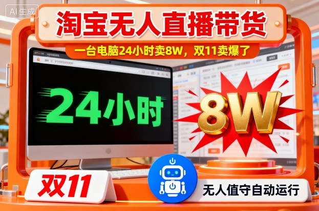 淘宝无人直播带货,一台电脑214小时卖8W,双11卖爆了【揭秘】插图 淘宝无人直播带货,一台电脑214小时卖8W,双11卖爆了【揭秘】插图