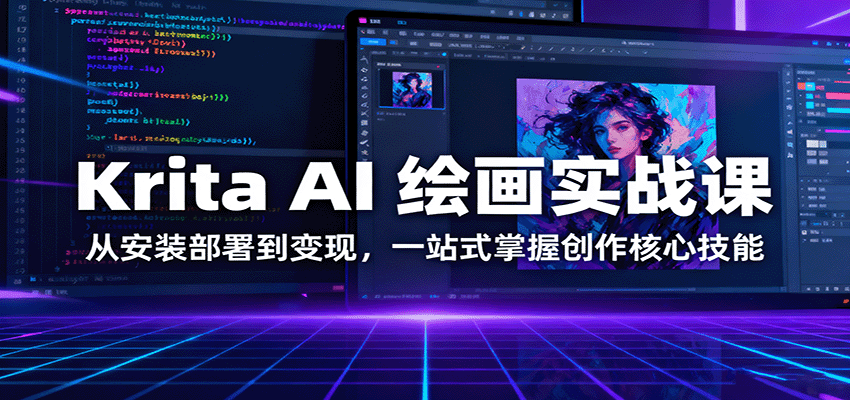 Krita AI 绘画实战课:从安装部署到变现,一站式掌握创作核心技能插图 Krita AI 绘画实战课:从安装部署到变现,一站式掌握创作核心技能插图
