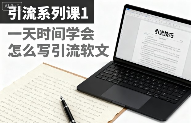 引流系列课1，一天时间学会怎么写引流软文插图