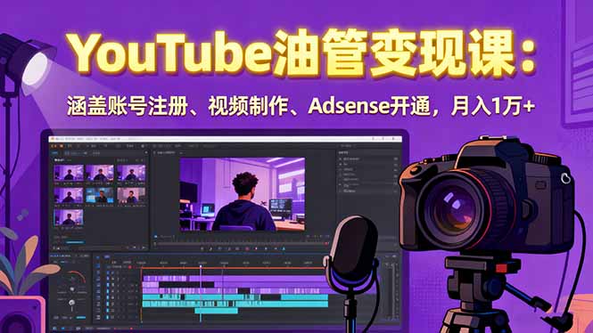 (15987期)2025YouTube油管变现课:涵盖账号注册、视频制作、Adsense开通,月入1万+插图 (15987期)2025YouTube油管变现课:涵盖账号注册、视频制作、Adsense开通,月入1万+插图