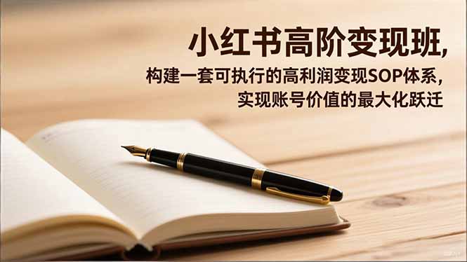(16633期)小红书高阶变现班,构建一套可执行的高利润变现SOP体系,实现账号价值的最大化跃迁插图 (16633期)小红书高阶变现班,构建一套可执行的高利润变现SOP体系,实现账号价值的最大化跃迁插图