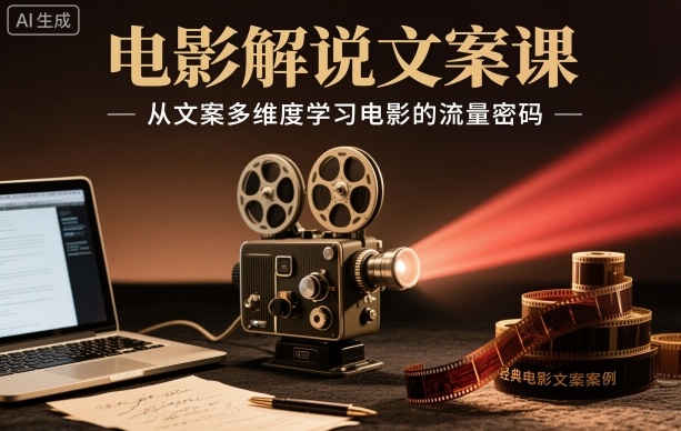 电影解说文案课，从文案多维度学习电影的流量密码插图
