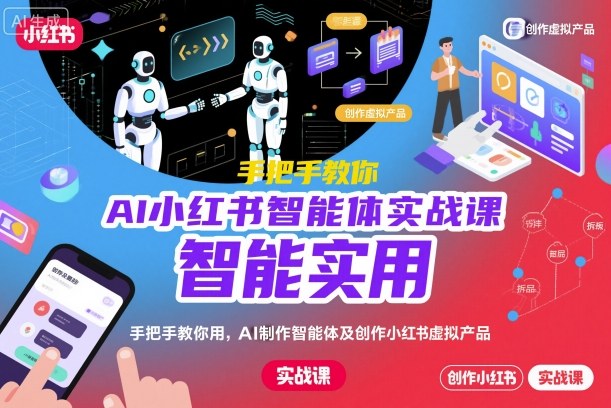 AI小红书智能体实战课,手把手教你用AI制作智能体及创作小红书虚拟产品,提效+内容商业化插图 AI小红书智能体实战课,手把手教你用AI制作智能体及创作小红书虚拟产品,提效+内容商业化插图