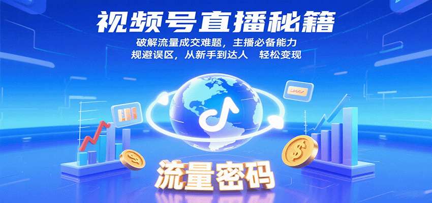 视频号直播秘籍,破解流量成交难题,主播必备能力,规避误区,从新手到达人轻松变现插图 视频号直播秘籍,破解流量成交难题,主播必备能力,规避误区,从新手到达人轻松变现插图