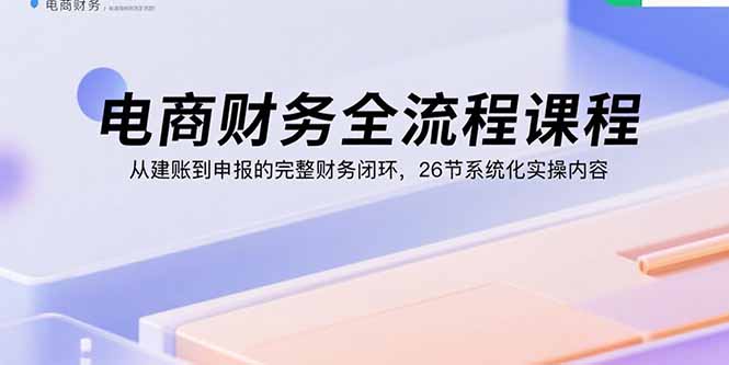 (15893期)电商财务全流程课程:从建账到申报的完整财务闭环,26节系统化实操内容插图 (15893期)电商财务全流程课程:从建账到申报的完整财务闭环,26节系统化实操内容插图