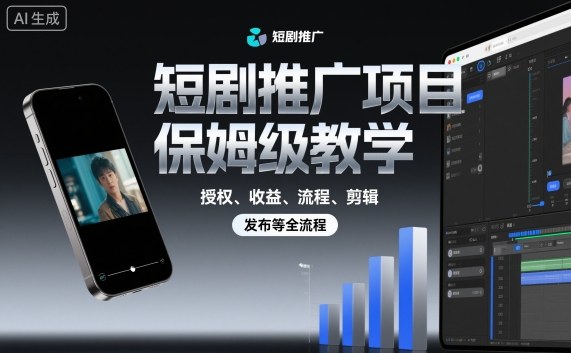 短剧推广项目保姆级教学,授权、收益、流程、剪辑,发布等全流程插图 短剧推广项目保姆级教学,授权、收益、流程、剪辑,发布等全流程插图