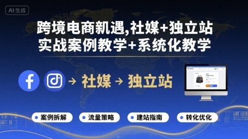 跨境电商新机遇,社媒+独立站,实战案例教学+系统化教学插图 跨境电商新机遇,社媒+独立站,实战案例教学+系统化教学插图