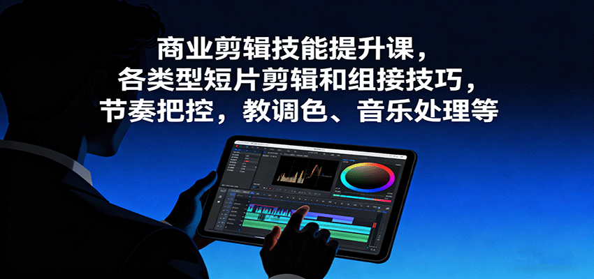 商业剪辑技能提升课,各类型短片剪辑和组接技巧,节奏把控,教调色、音乐处理等插图 商业剪辑技能提升课,各类型短片剪辑和组接技巧,节奏把控,教调色、音乐处理等插图