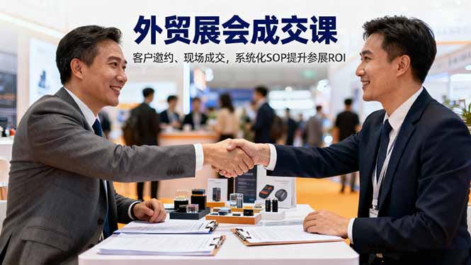 （16356期）外贸展会成交课，含目标制定、客户邀约、现场成交，系统化SOP提升参展ROI插图