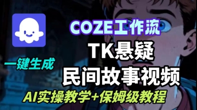 Coze扣子工作流一键生成TK悬疑民间故事视频，AI实操教学+保姆级教程插图