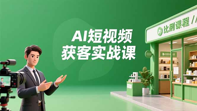 （16747期）AI短视频获客实战课，数字人创作、实体行业应用、精准引流，30天获取客源月入6万+插图