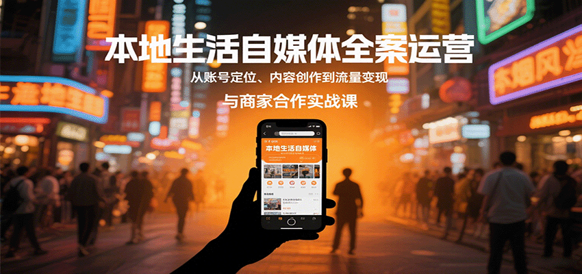 本地生活自媒体全案运营,从账号定位、内容创作到流量变现与商家合作实战课插图 本地生活自媒体全案运营,从账号定位、内容创作到流量变现与商家合作实战课插图