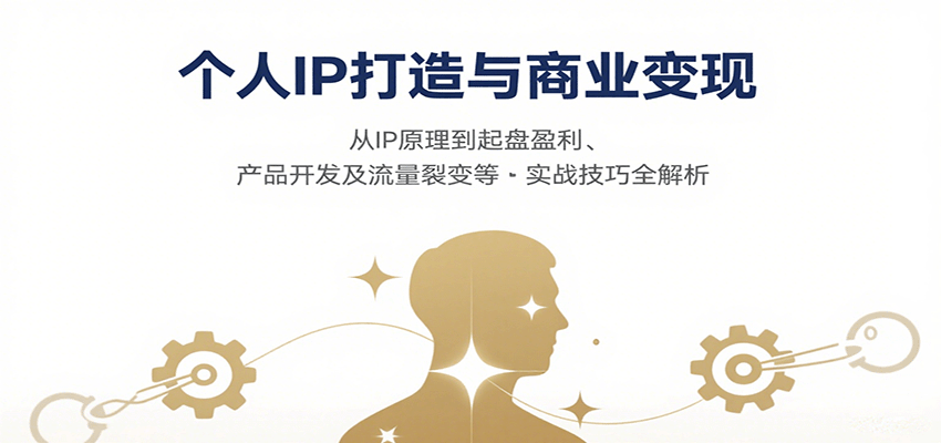 个人IP打造与商业变现,从IP原理到起盘盈利、产品开发及流量裂变等实战技巧全解析插图 个人IP打造与商业变现,从IP原理到起盘盈利、产品开发及流量裂变等实战技巧全解析插图