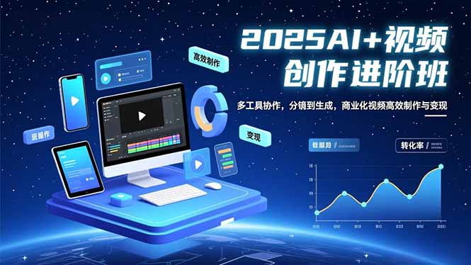 (16622期)AI+视频创作进阶班:多工具协作,分镜到生成,商业化视频高效制作与变现插图 (16622期)AI+视频创作进阶班:多工具协作,分镜到生成,商业化视频高效制作与变现插图