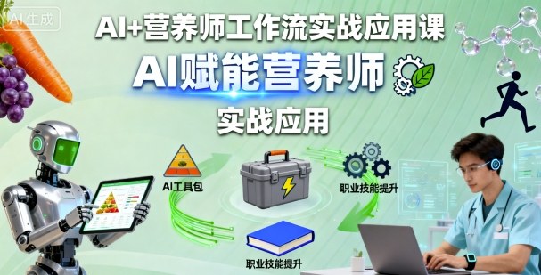 AI+营养师工作流实战应用课,AI赋能营养师插图 AI+营养师工作流实战应用课,AI赋能营养师插图